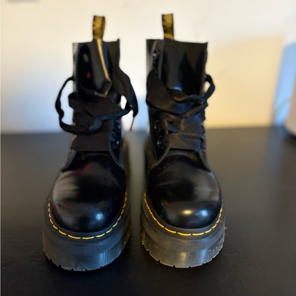 Dr. Martens Black Platform Boots - Picture 1 of 8